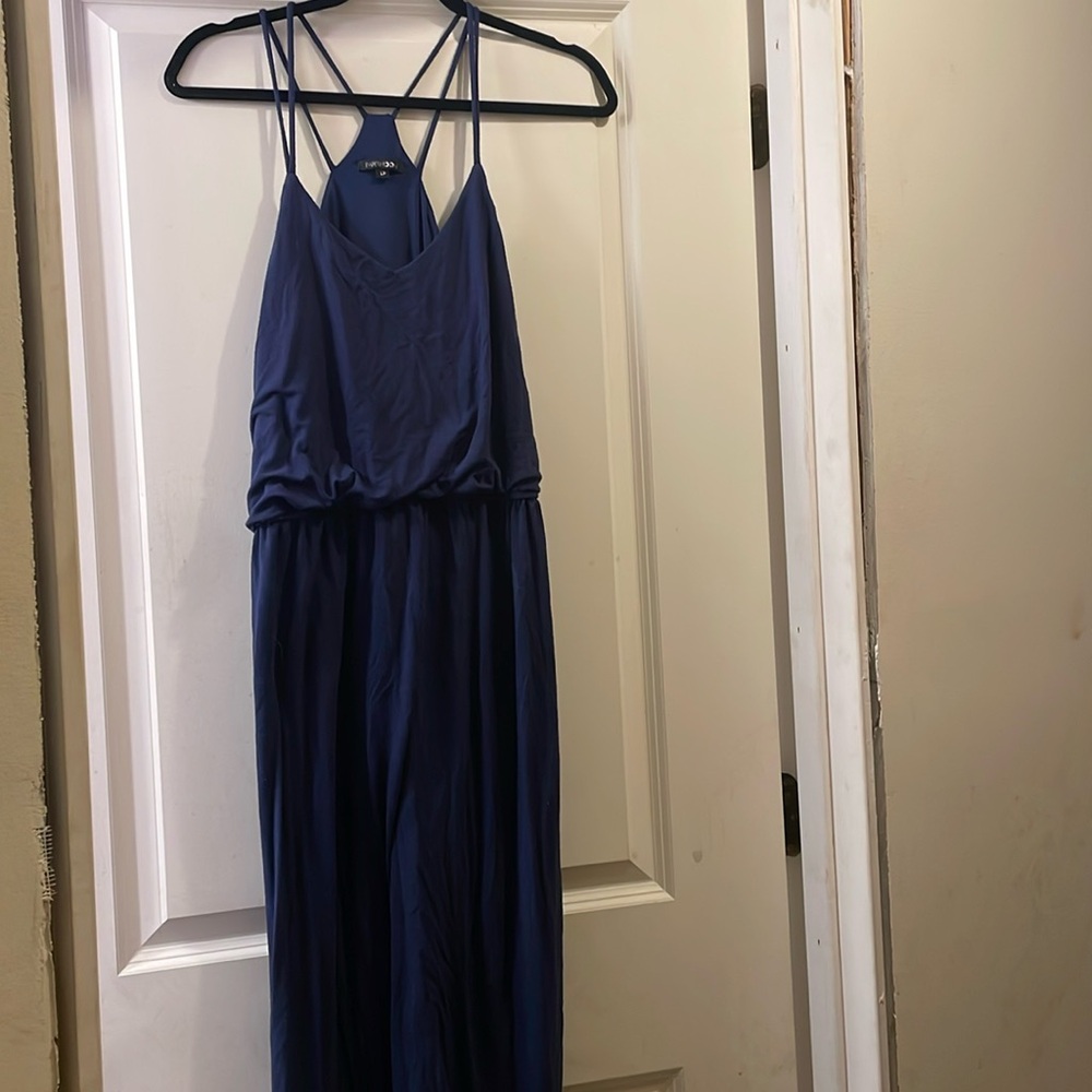 Papermoon Large Petite Dark Blue Maxi Dress